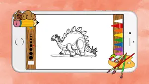 Coloring book 恐龙世界 恐龙拼图 恐龙游戏截图4