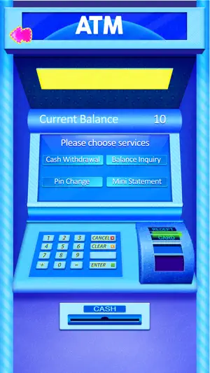 自动取款机 模拟器，金钱和信用卡截图4