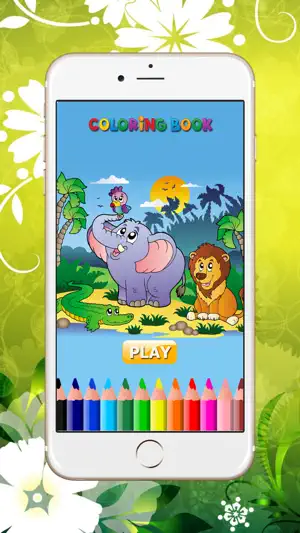填色本 非洲的动物： 免费游戏 为孩子截图1