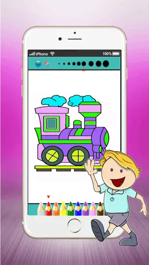 最佳游戏教育汽车着色页：学习画画对于孩子们的乐趣！截图4