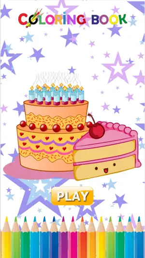 蛋糕生日快乐着色书：教育学习儿童游戏幼儿截图1