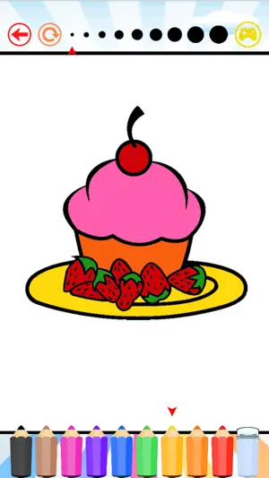 蛋糕生日快乐着色书：教育学习儿童游戏幼儿截图5