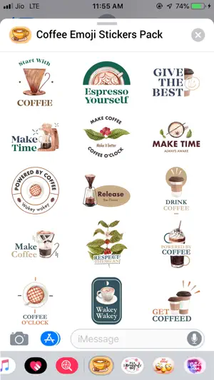 Coffee Puns Coffe Emojis截图1