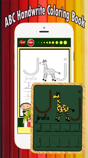 着色书：ABC 西班牙语网页游戏为孩子们成人截图3