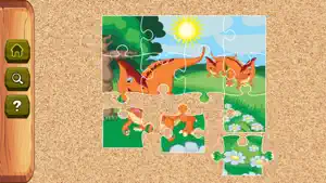 dinosaur puzzles jigsaw 恐龙霸王龙 雷克斯 恐龙火车 4年 5年 孩子遊戲截图3